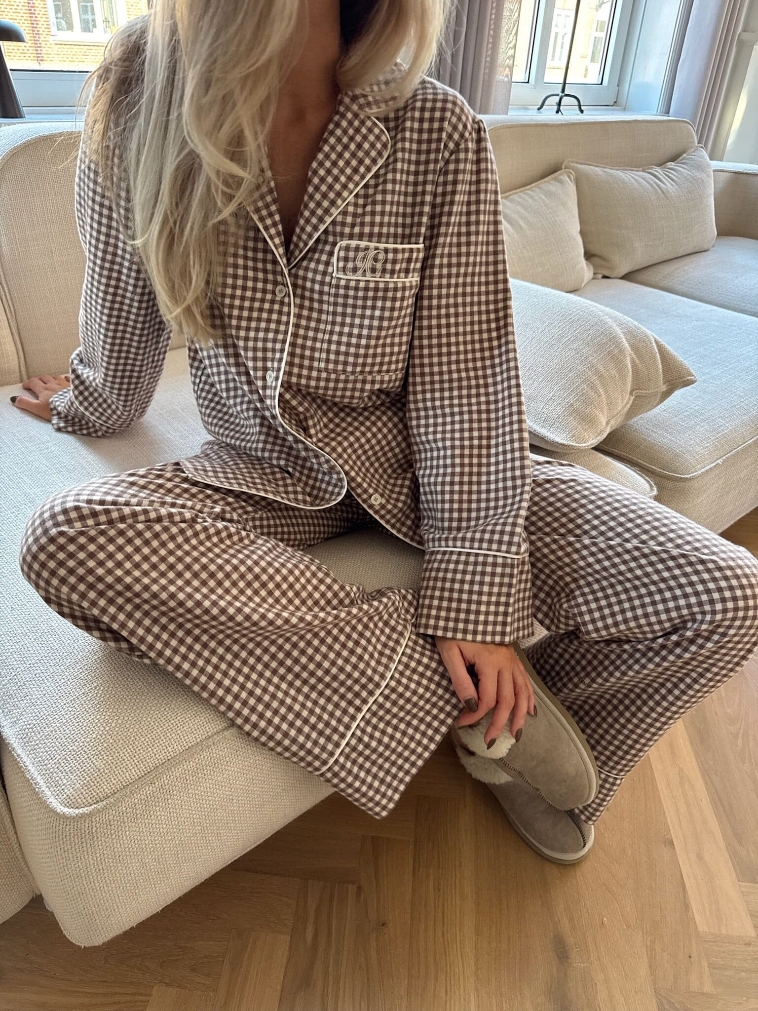 BYIC - Najaic Pants A23586 - Beigec - Beige Checks
