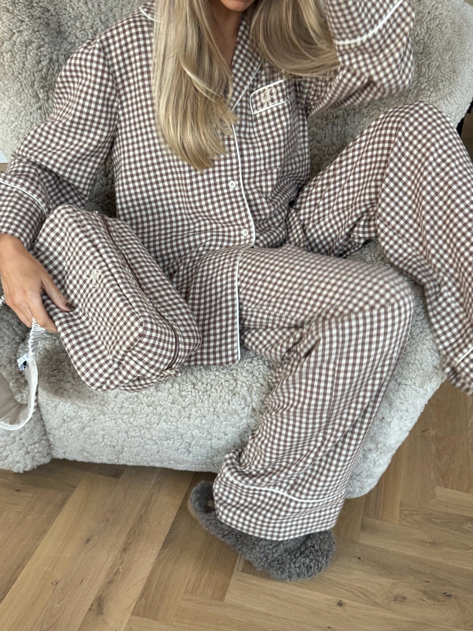 BYIC - Najaic Pants A23586 - Beigec - Beige Checks