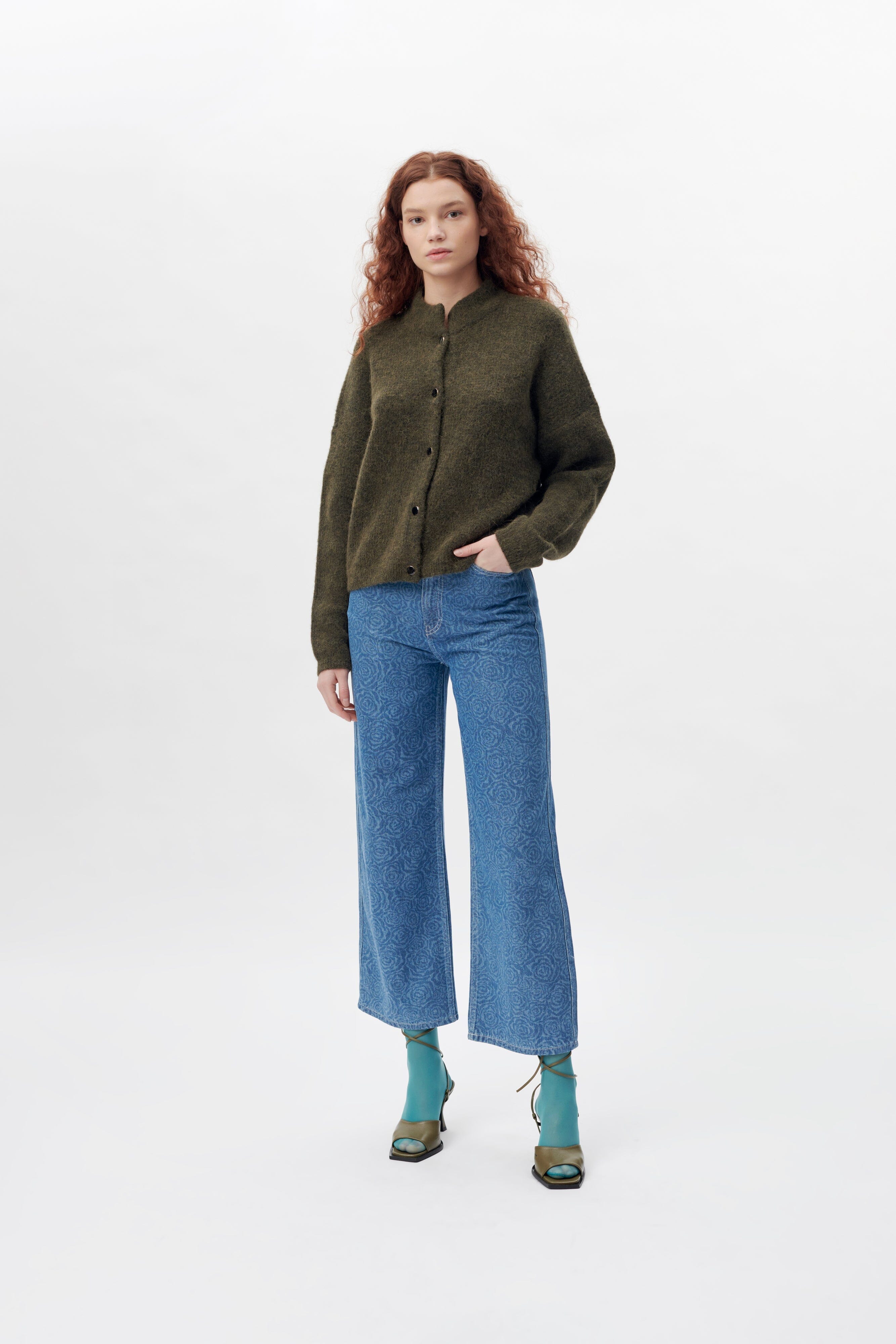 gestuz-alphagz-short-cardigan-noos-dark-olive-melange_1.jpg Gestuz - AlphaGZ Short Cardigan NOOS - Dark Olive Melange