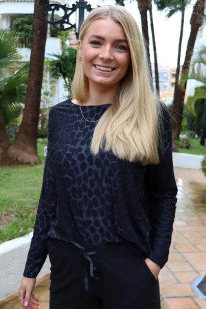 Forudbestilling - Liberte - Alma-Ls-Top 9504 - Dark Grey Leo