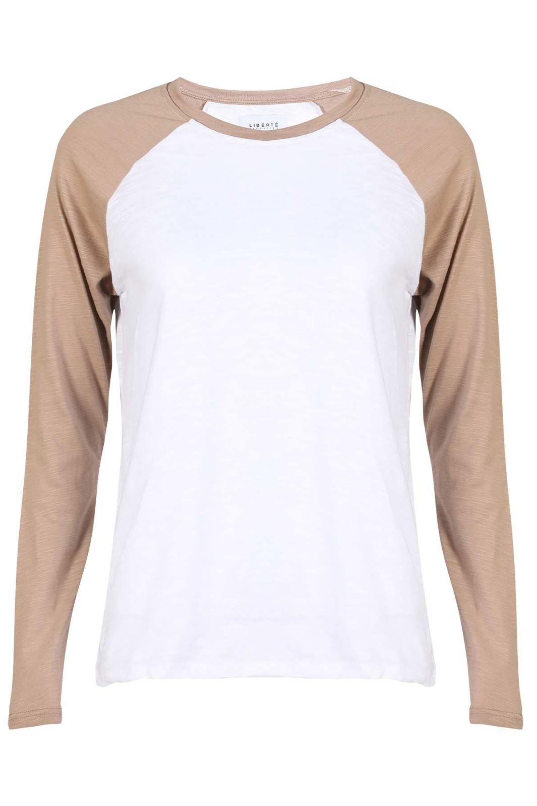 Liberte - Ulla-Ls-Raglan-Tshirt 22161 - Sand White