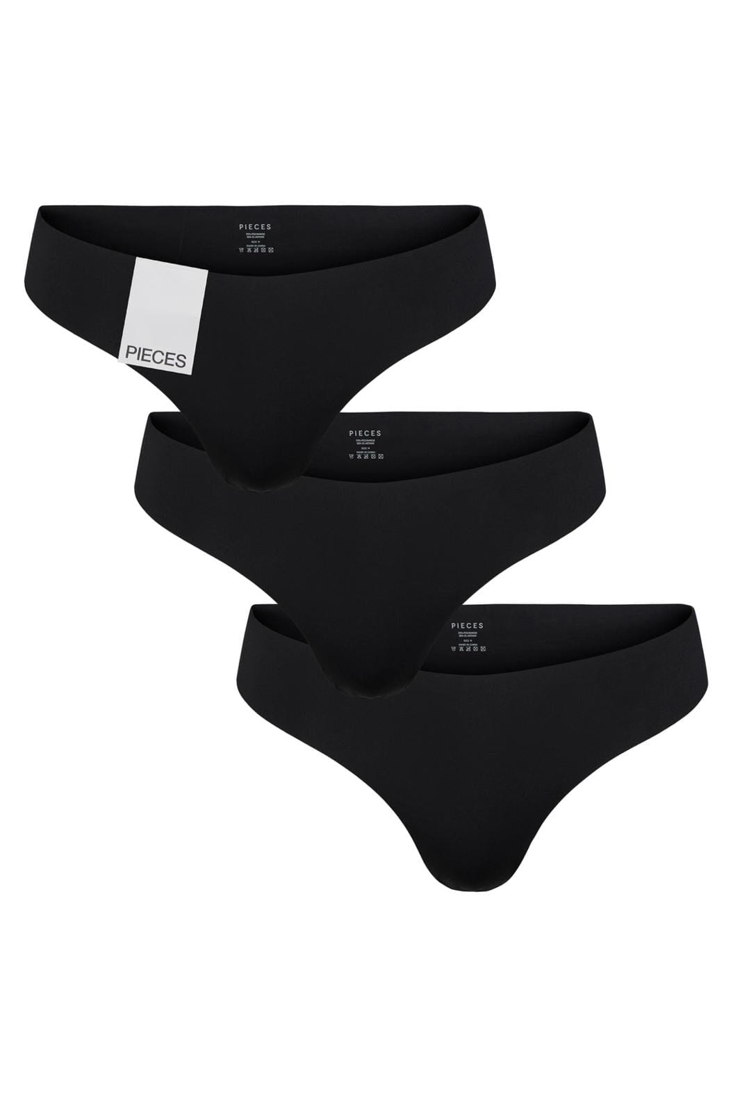 Pieces - Pcnamee Thong 3-Pack - 4297736 Black 3