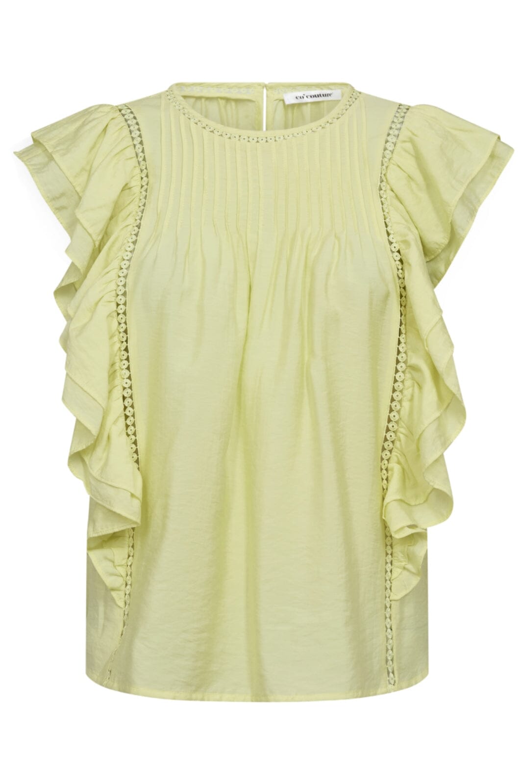 Co´Couture - Callumcc Frill Pintuck Top 35830 - 811 - Citrus Udsalg