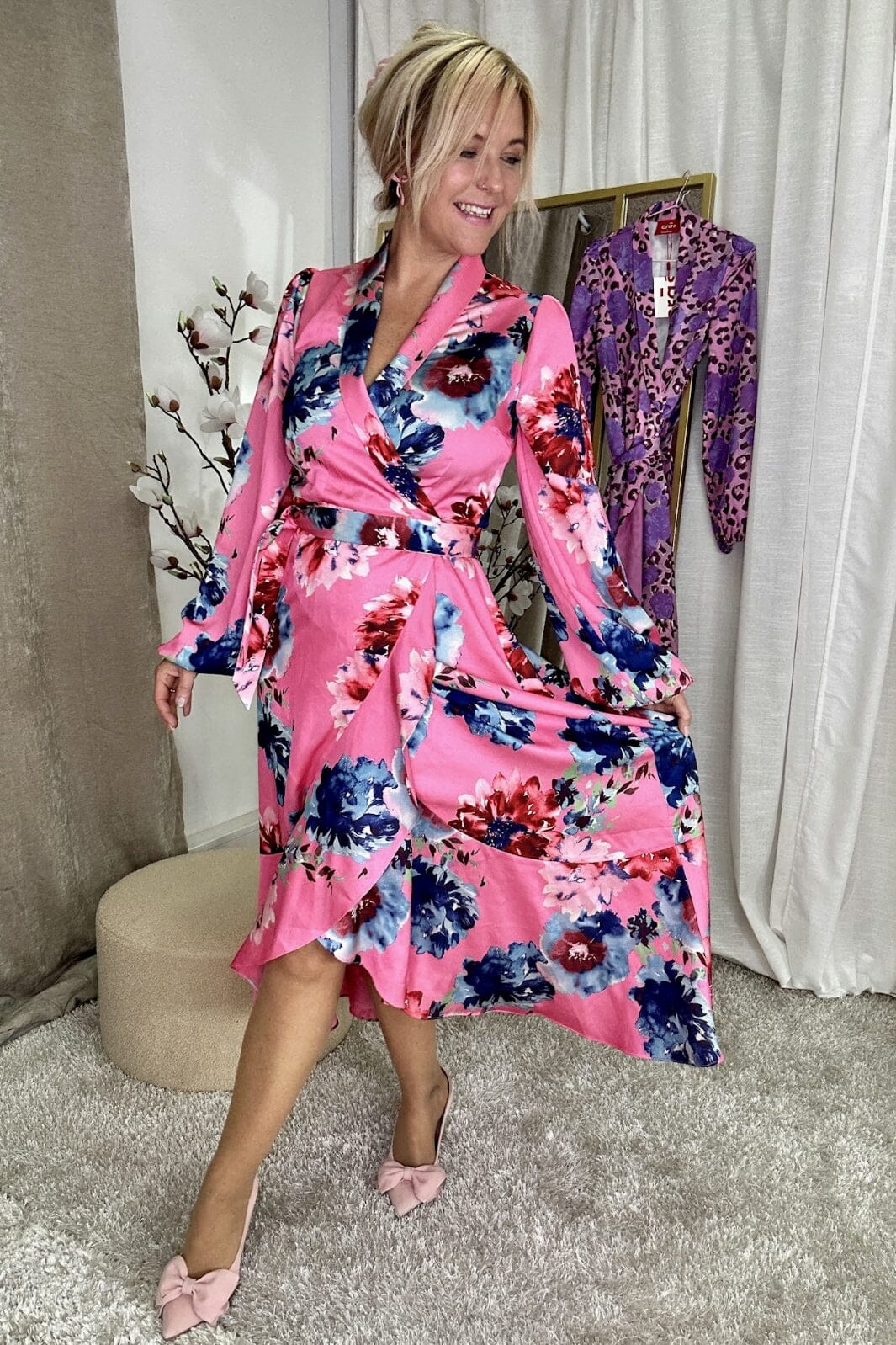 Cras x Molly&My - Laracras Dress - 8055 Big Blossom Pink