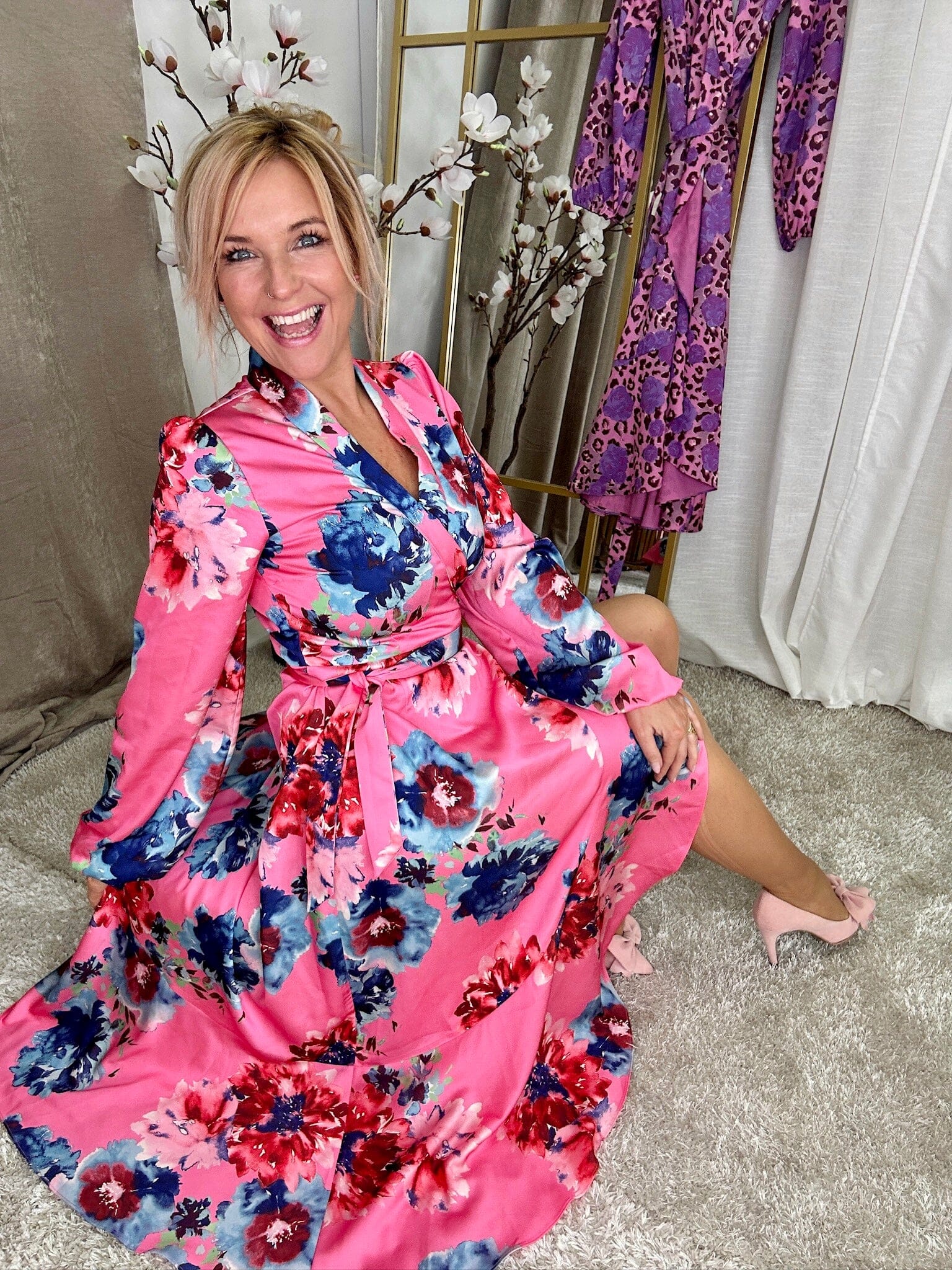 Cras x Molly&My - Laracras Dress - 8055 Big Blossom Pink