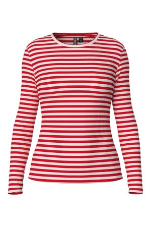 Pieces - Pcruka Ls Top - 4641383 Lollipop Cloud Dancer