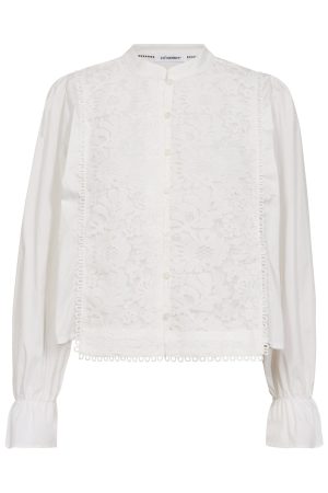 Co´Couture - Kimmiecc Lace Mix Shirt 35800 - 11 - Off White på udsalg