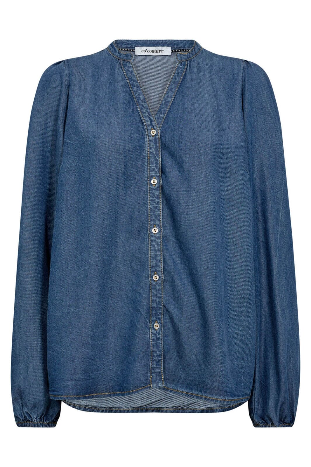 Forudbestilling - Co´Couture - Denimcc V-Shirt 35860 - 552 - Denim Blue