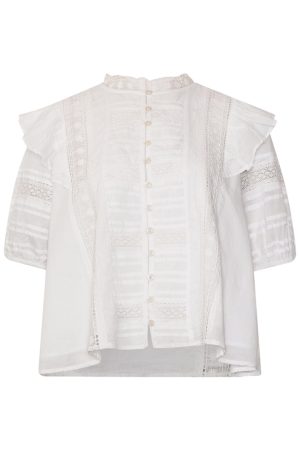 Forudbestilling - Noella - Keshondra Blouse - 1249 White Hot på udsalg