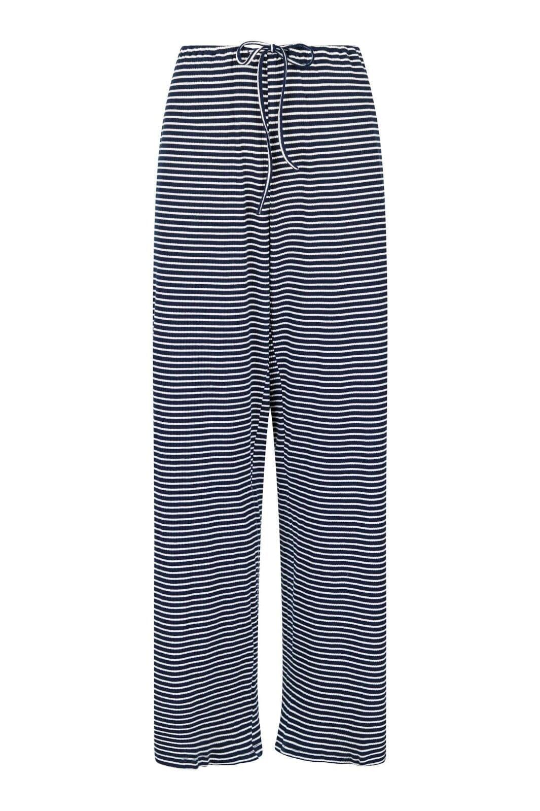 Neo Noir - Geri Stripe Pants - Dark Navy