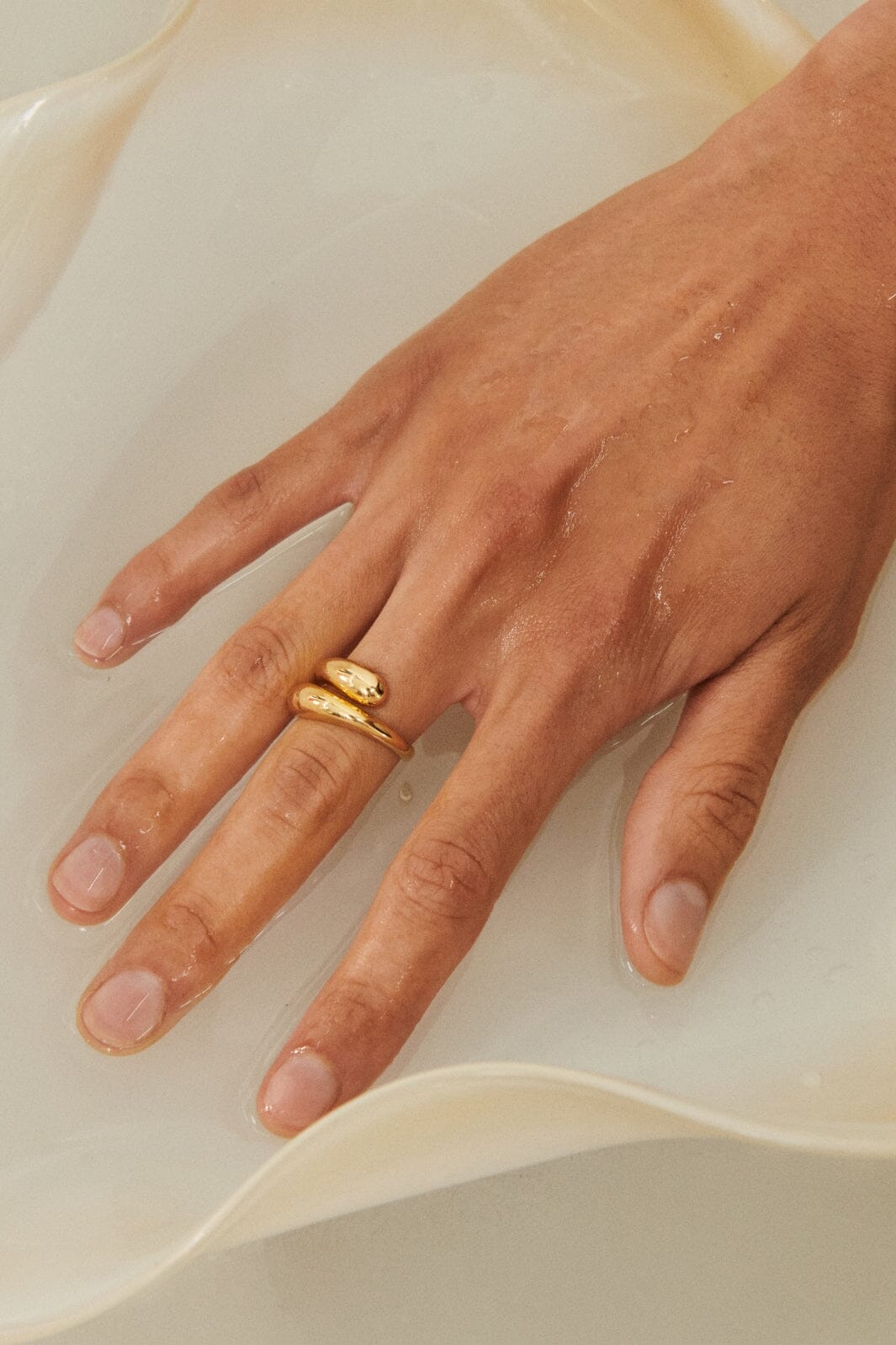 Pernille Corydon Jewellery - Rain Ring - Goldenplated