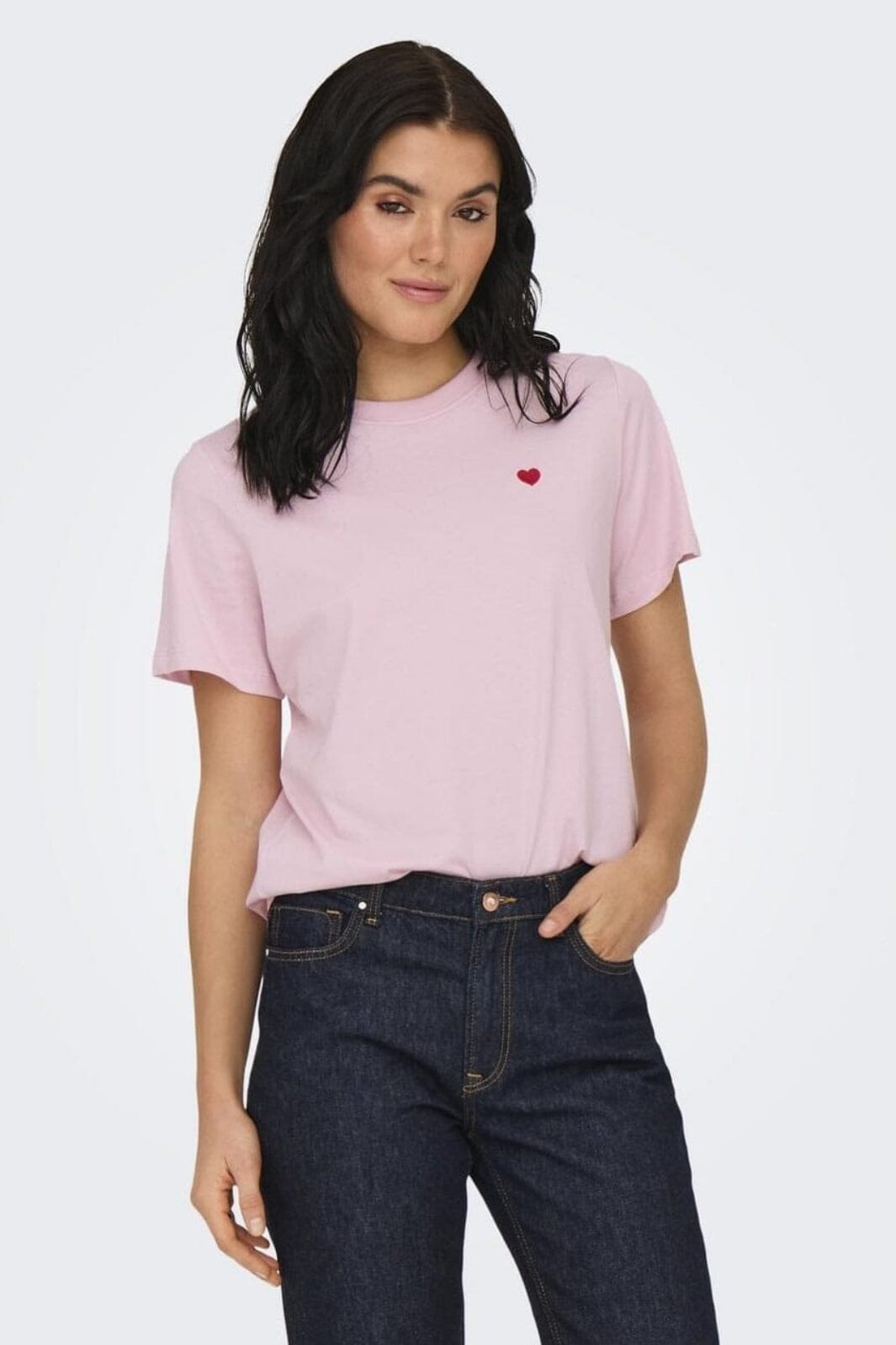Forudbestilling - JDY - Jdypisa S/S Print Top - 4798429 Parfait Pink Bittersweet Heart Online nu