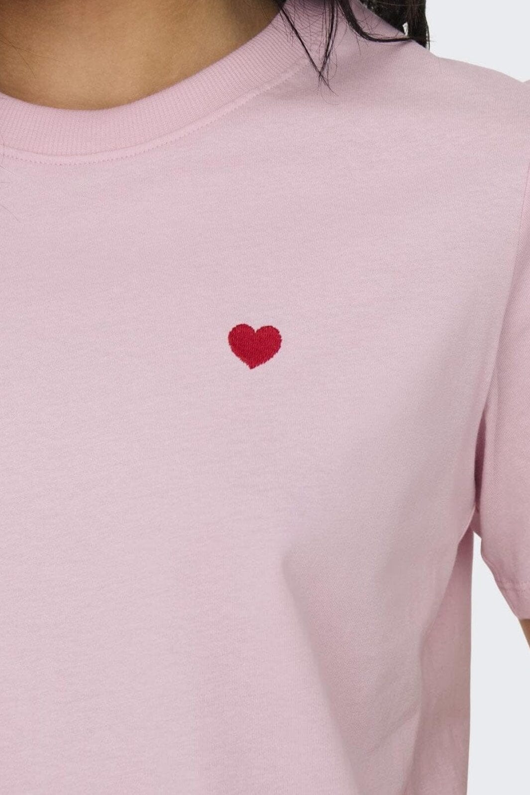 Forudbestilling - JDY - Jdypisa S/S Print Top - 4798429 Parfait Pink Bittersweet Heart Online nu