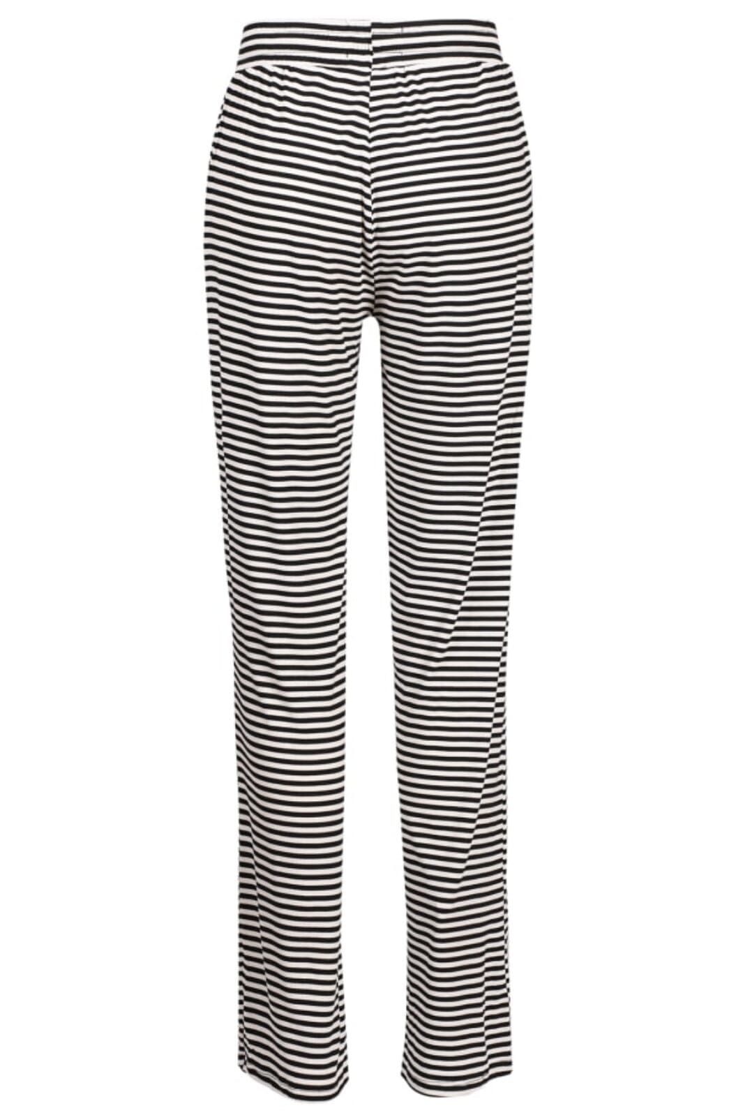 Liberte - Natalia-Straight-Pants - Black Creme Small Stripe