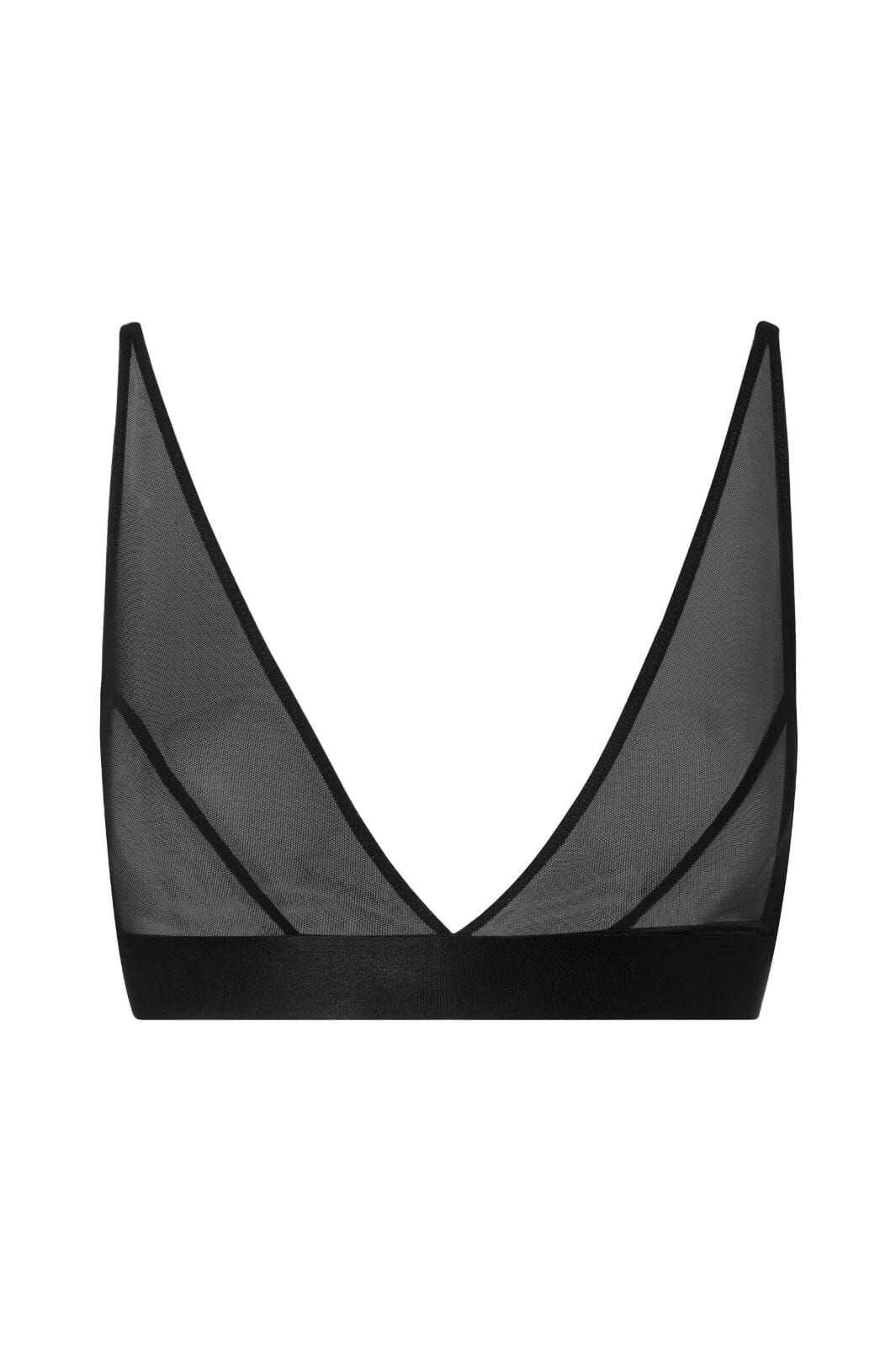 Understatement Underwear - Mesh Plunge Bralette - Black