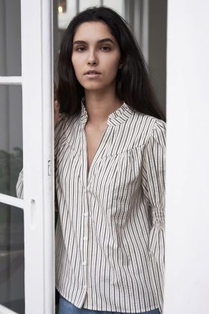 Neo Noir - Camilla Contrast Blouse 164669 - 122 - Creme