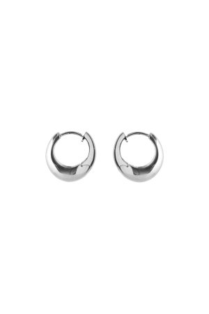 Pernille Corydon Jewellery - Mini Globe Huggies - Silver
