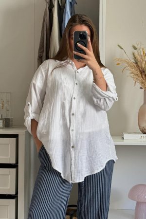 A-bee - Tilde Shirt - White Online Hot Salg