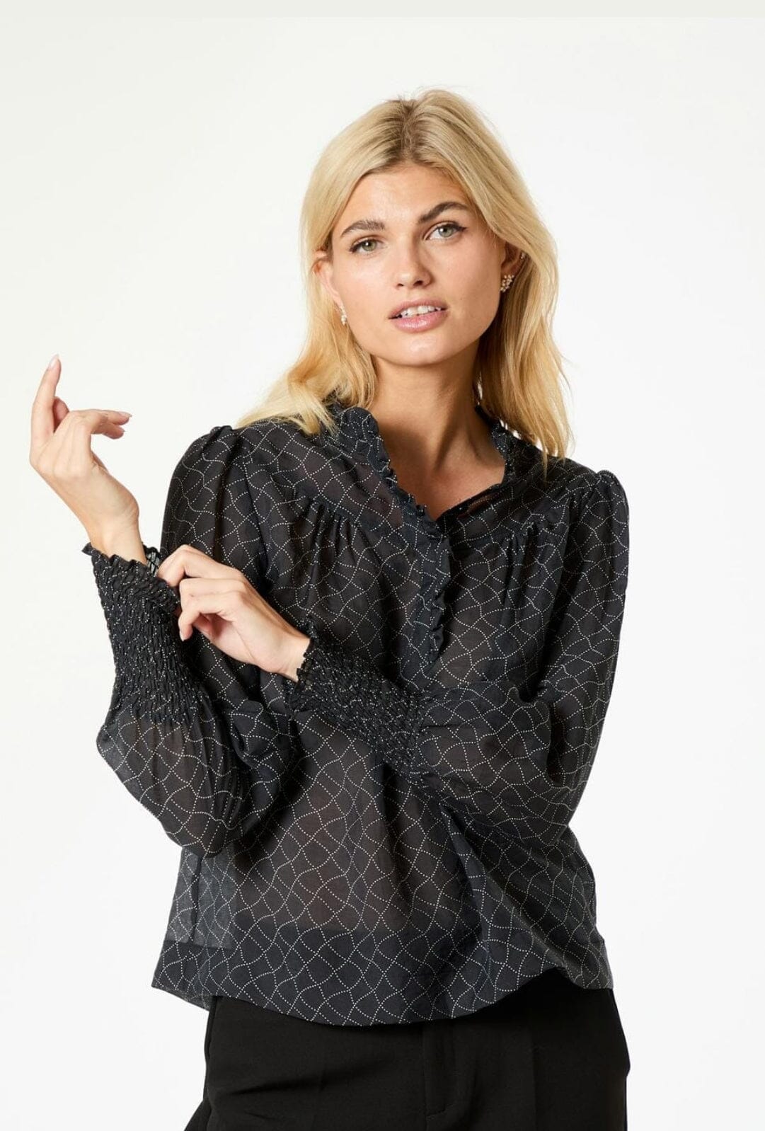 Neo Noir - Karia Illusion Blouse - Black Online