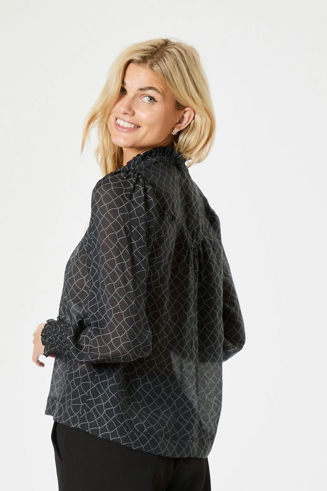 Neo Noir - Karia Illusion Blouse - Black Online