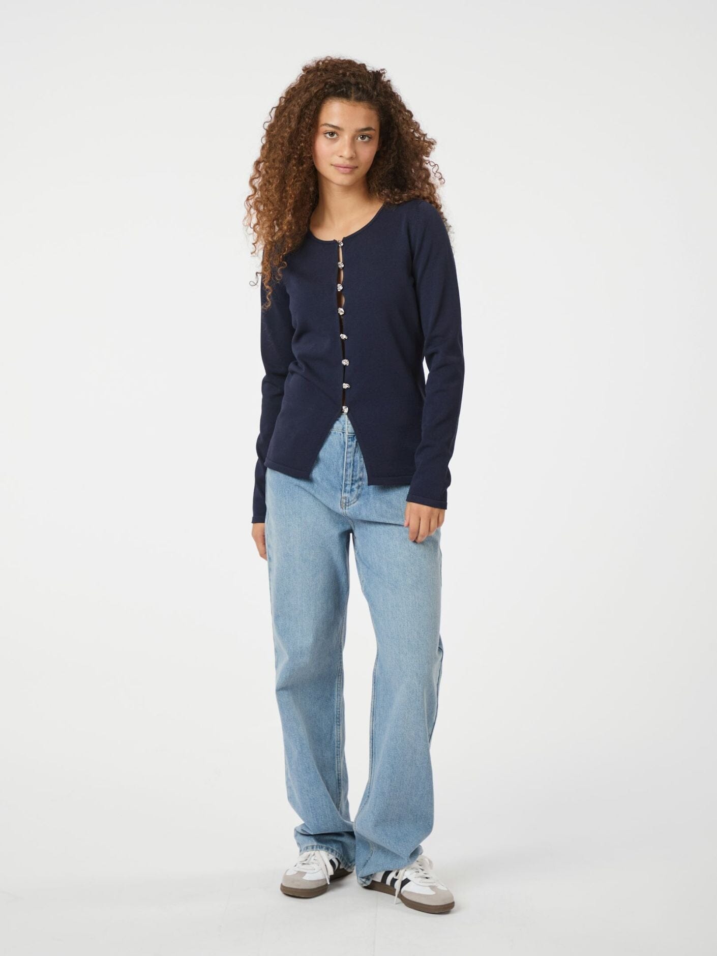 Neo Noir - Teller Knit Blouse 163878 - Dark Navy