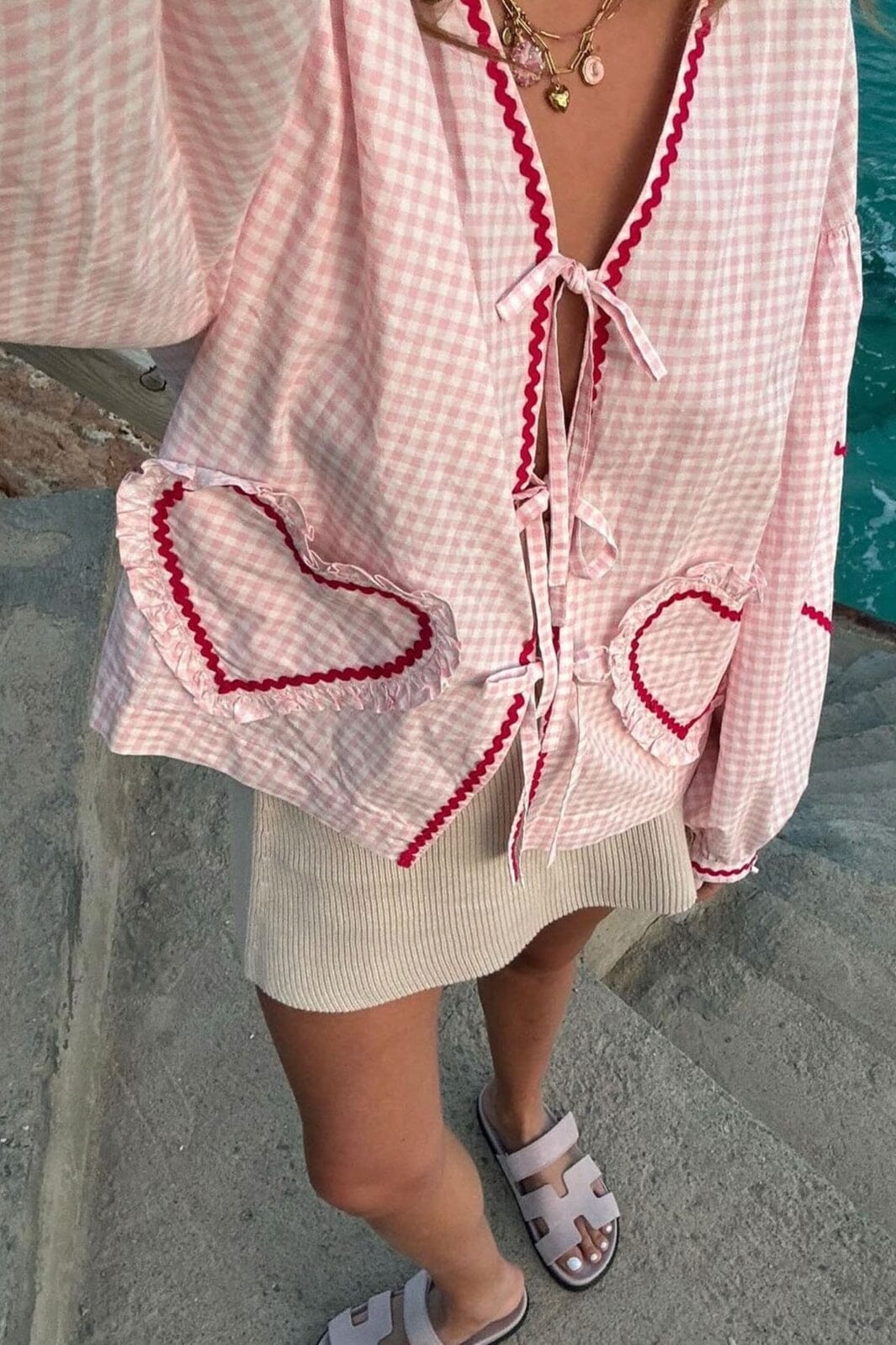 Sissel Edelbo - Astrid Top SE 1023 - Pink Checks