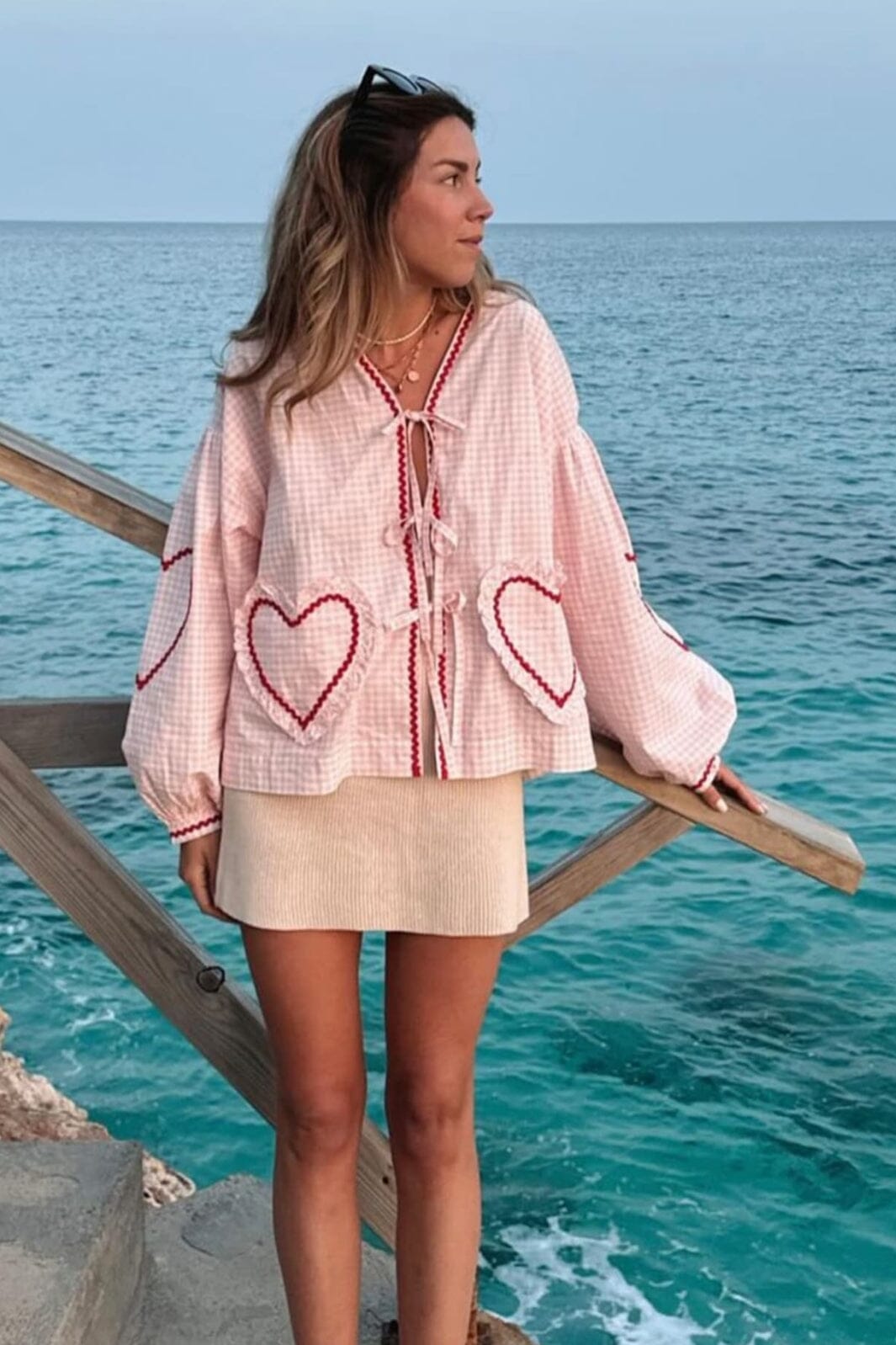 Sissel Edelbo - Astrid Top SE 1023 - Pink Checks