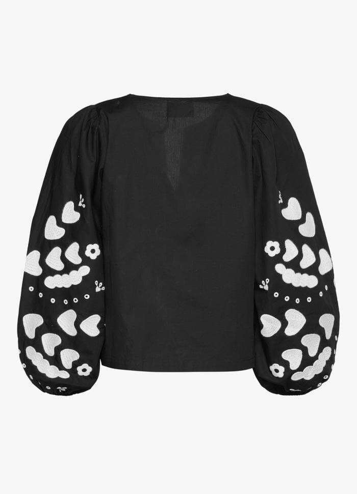 Sissel Edelbo - Elisabeth Top SE 1355 - Black W. White Swan