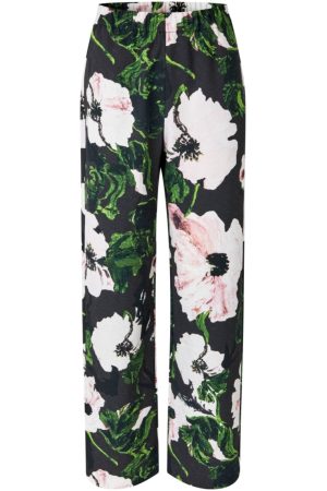 Stine Goya - Elasticated Long Pants, 2259 Structure Stretch - Umber Windflower
