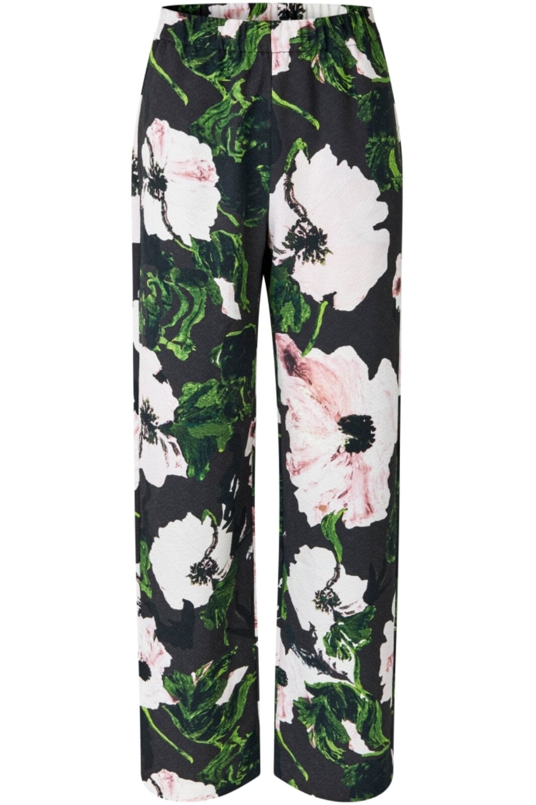 Stine Goya - Elasticated Long Pants, 2259 Structure Stretch - Umber Windflower