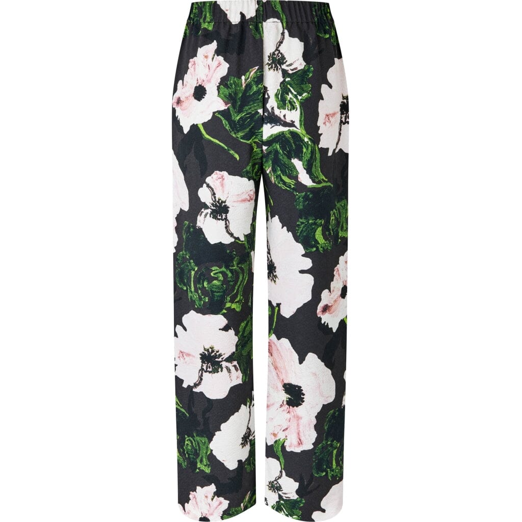 Stine Goya - Elasticated Long Pants, 2259 Structure Stretch - Umber Windflower