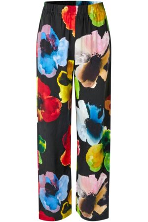 Stine Goya - Elasticated Long Pants, 2263 Dry Viscose - Watercolor Bloom