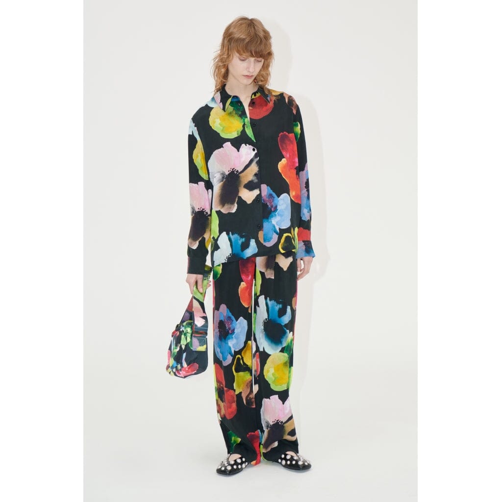 Stine Goya - Elasticated Long Pants, 2263 Dry Viscose - Watercolor Bloom