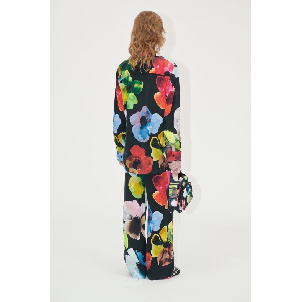 Stine Goya - Elasticated Long Pants, 2263 Dry Viscose - Watercolor Bloom