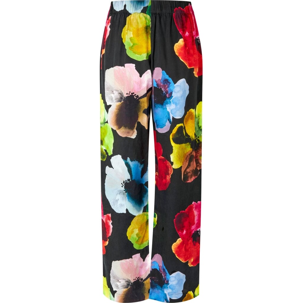 Stine Goya - Elasticated Long Pants, 2263 Dry Viscose - Watercolor Bloom