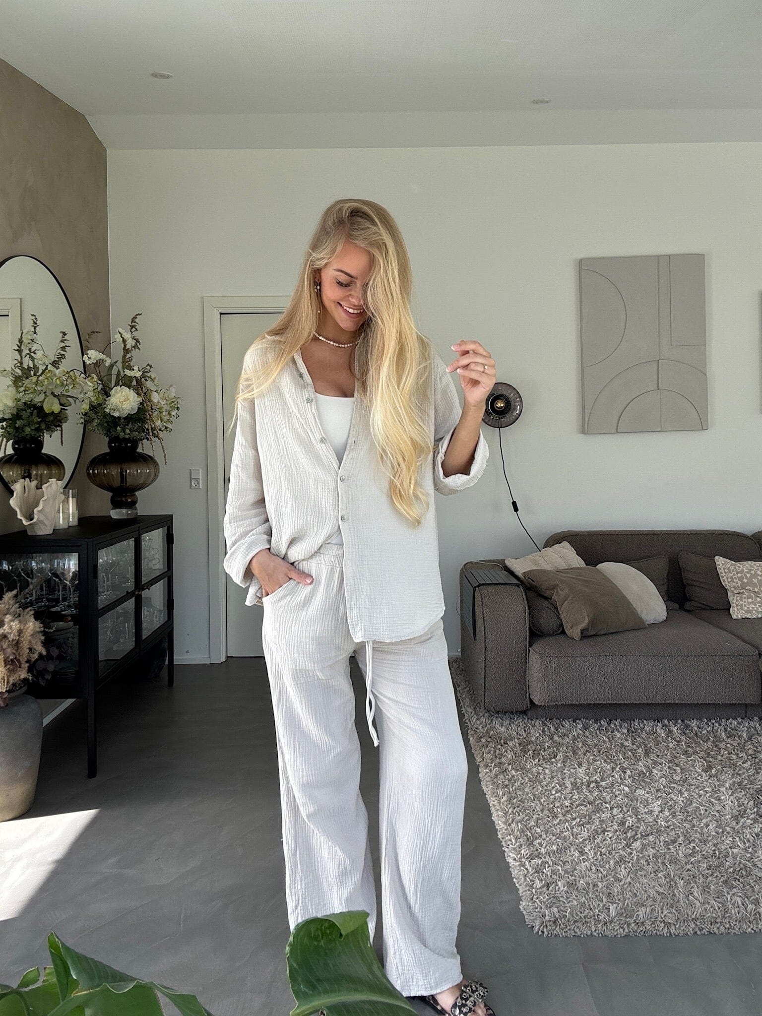 A-bee - Sonja Shirt - Ecru Online Hot Salg