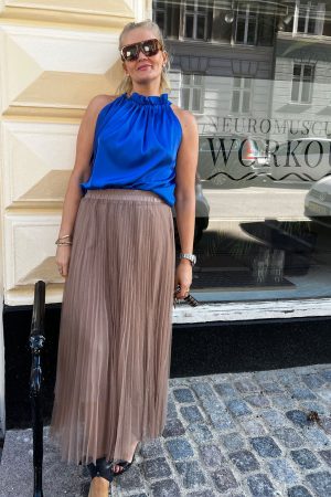 EMM Copenhagen - Celine Plisse Skirt - Camel