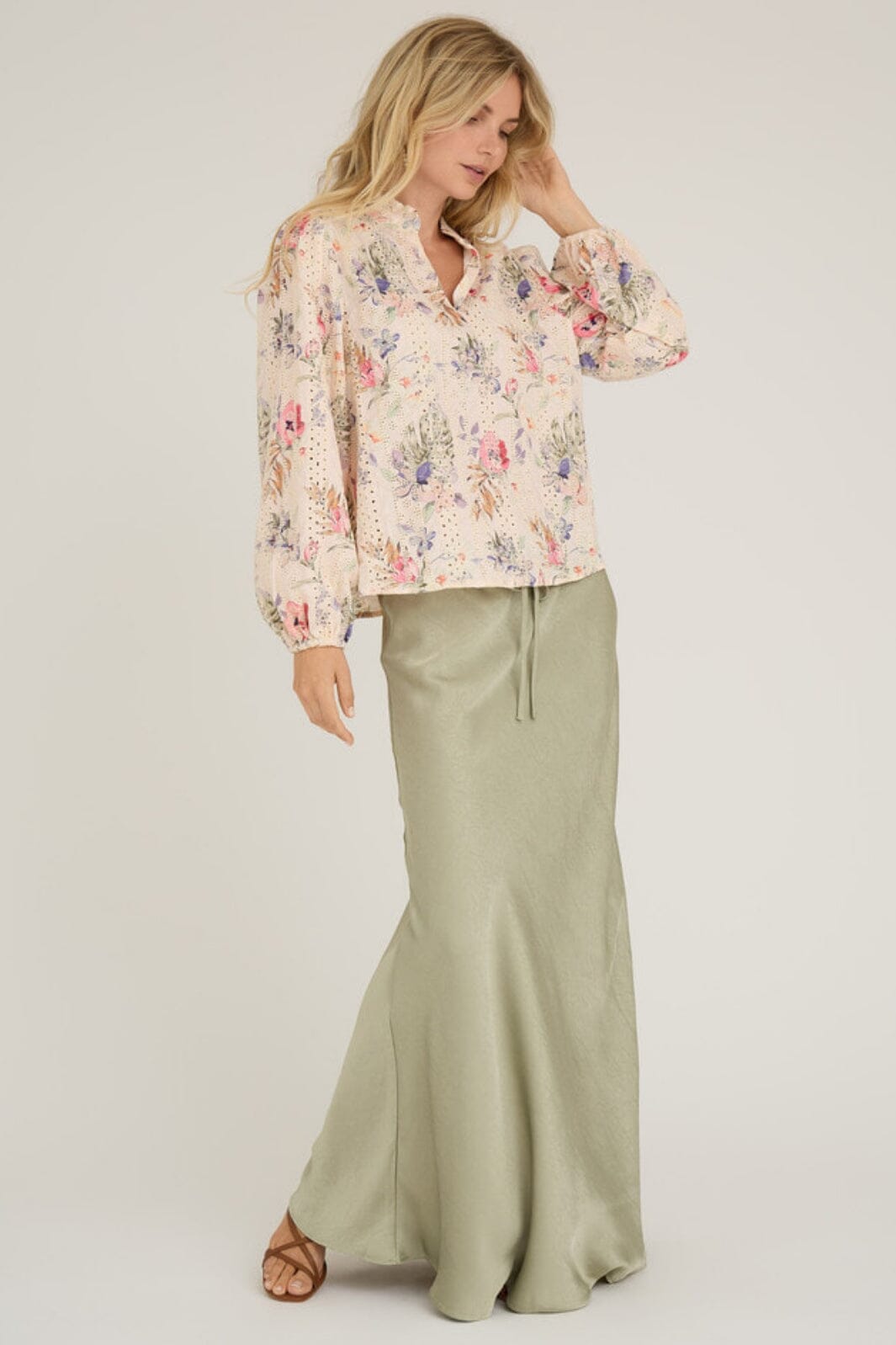 Forudbestilling - A-View - Emily Skirt - 859 Dusty Green