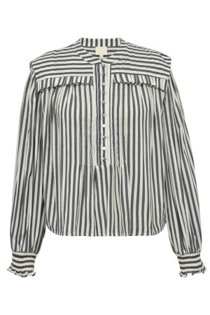 Gossia - Priscillago Blouse - Black Creme Stripe