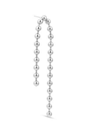 Jane Kønig - Atomic Double Chain Stud - Forsølvet