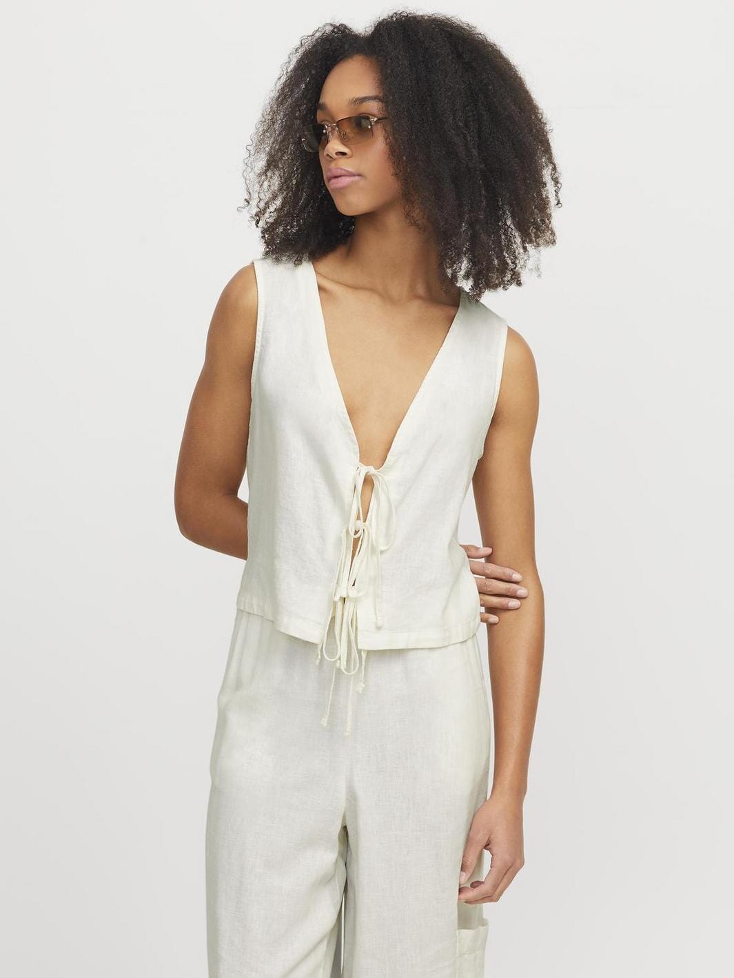 Jjxx - Jxbreeze Summer Sl Vest - 4652946 Blanc De Blanc Online salg