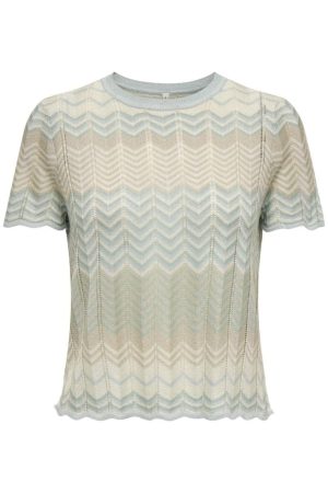 Only - Onlalvira Life Ss Glitter O-Neck Knt - 4787822 Cloud Blue Cloud/Blue S/Feather/Silver Glitter