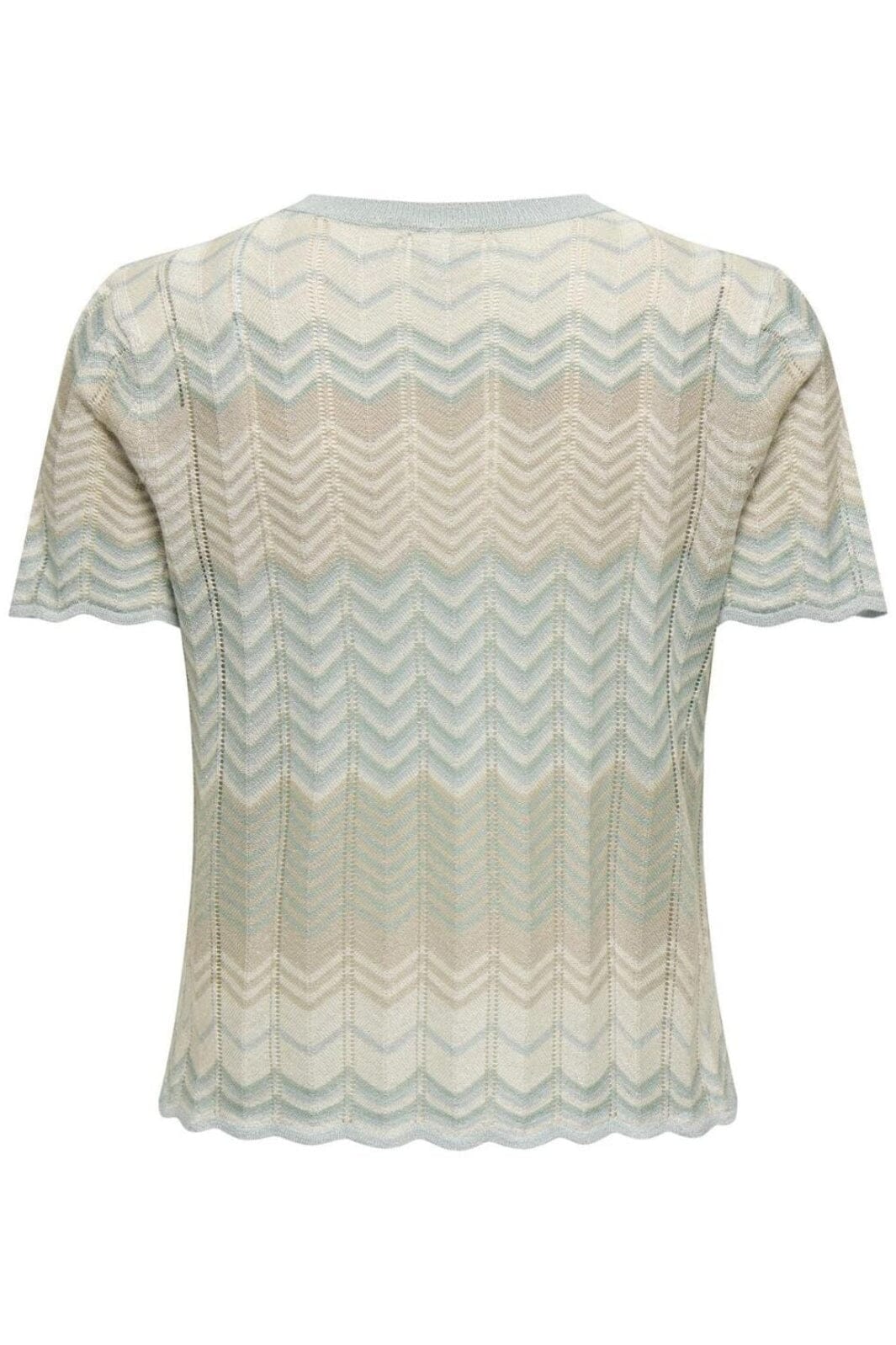 Only - Onlalvira Life Ss Glitter O-Neck Knt - 4787822 Cloud Blue Cloud/Blue S/Feather/Silver Glitter