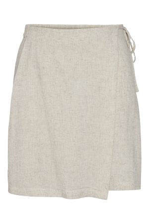 Pieces - Pcpia Mini Skirt - 4668151 Birch Melange Online nu