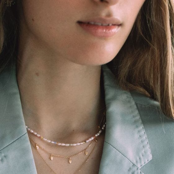 Stine A - Tout Petit Ile De L'Amour Necklace Goldenen - 2030-02-Os