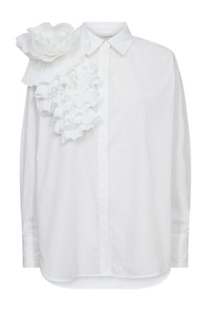 Copenhagen Muse - Cmpleat-Frill-Shirt 203636 - Bright white