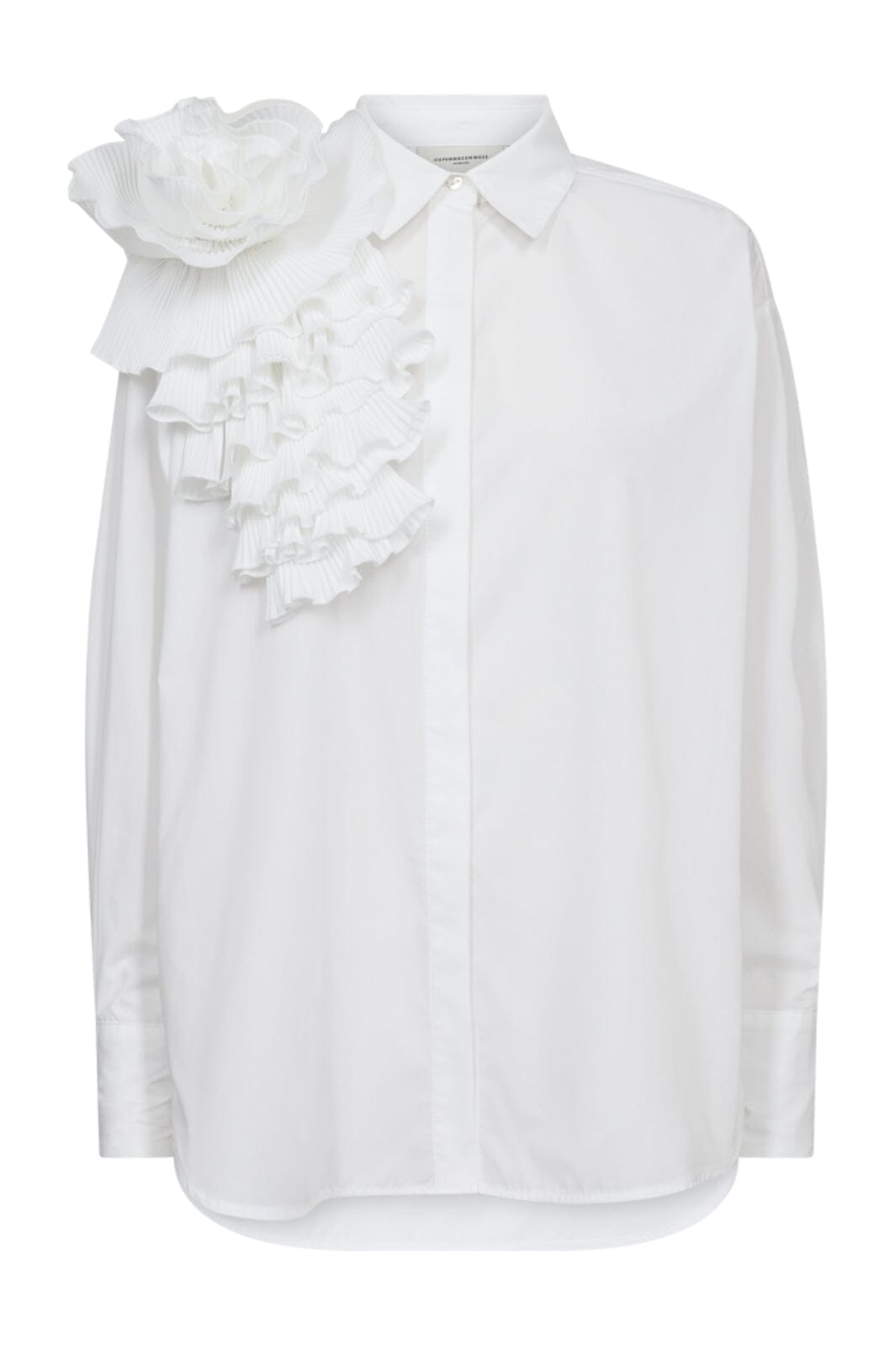 Copenhagen Muse - Cmpleat-Frill-Shirt 203636 - Bright white
