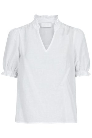 Neo Noir - Odesa Linen Blouse - White