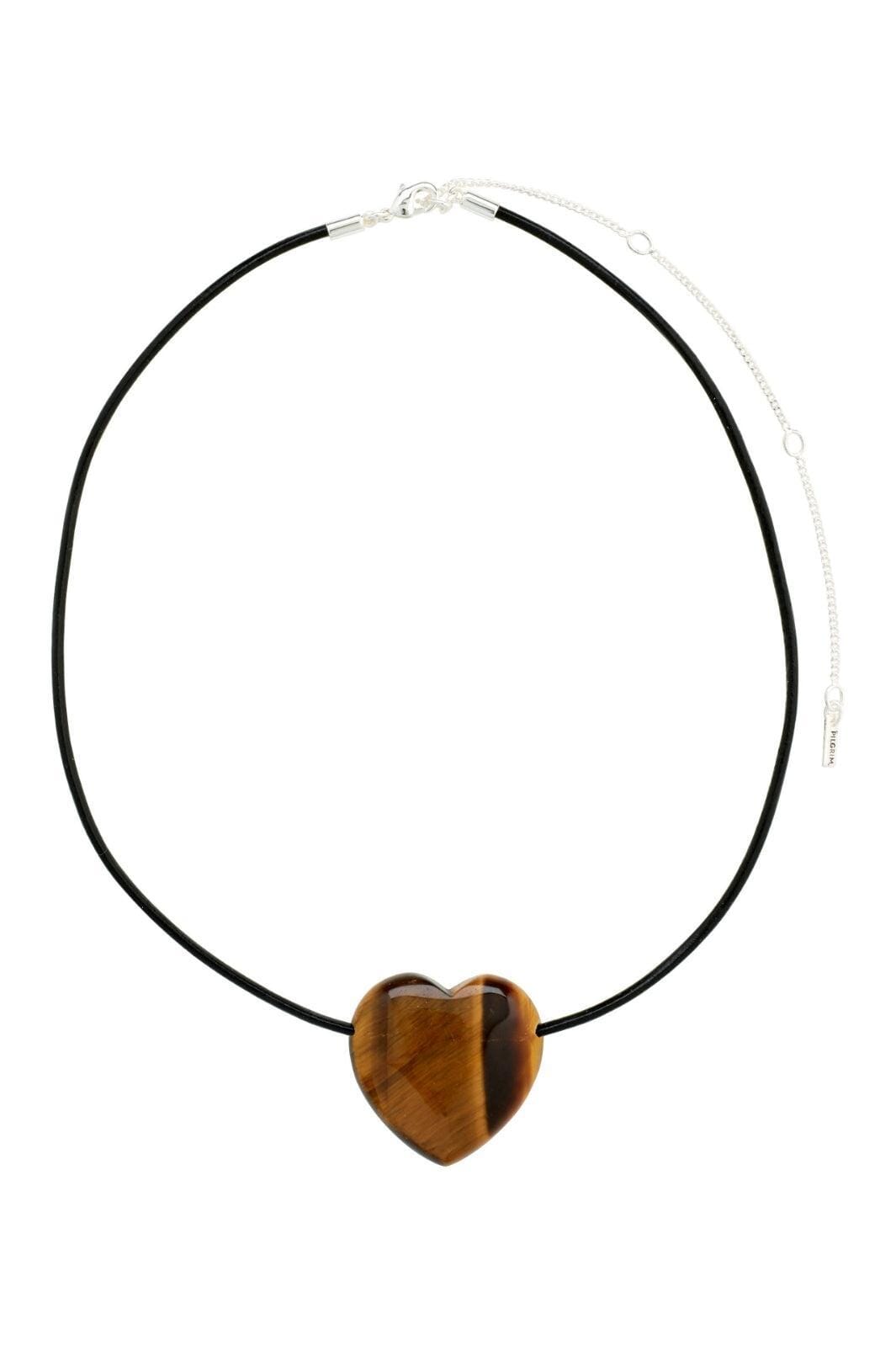 Pilgrim - Stay Tiger Eye Necklace - Silver Plated