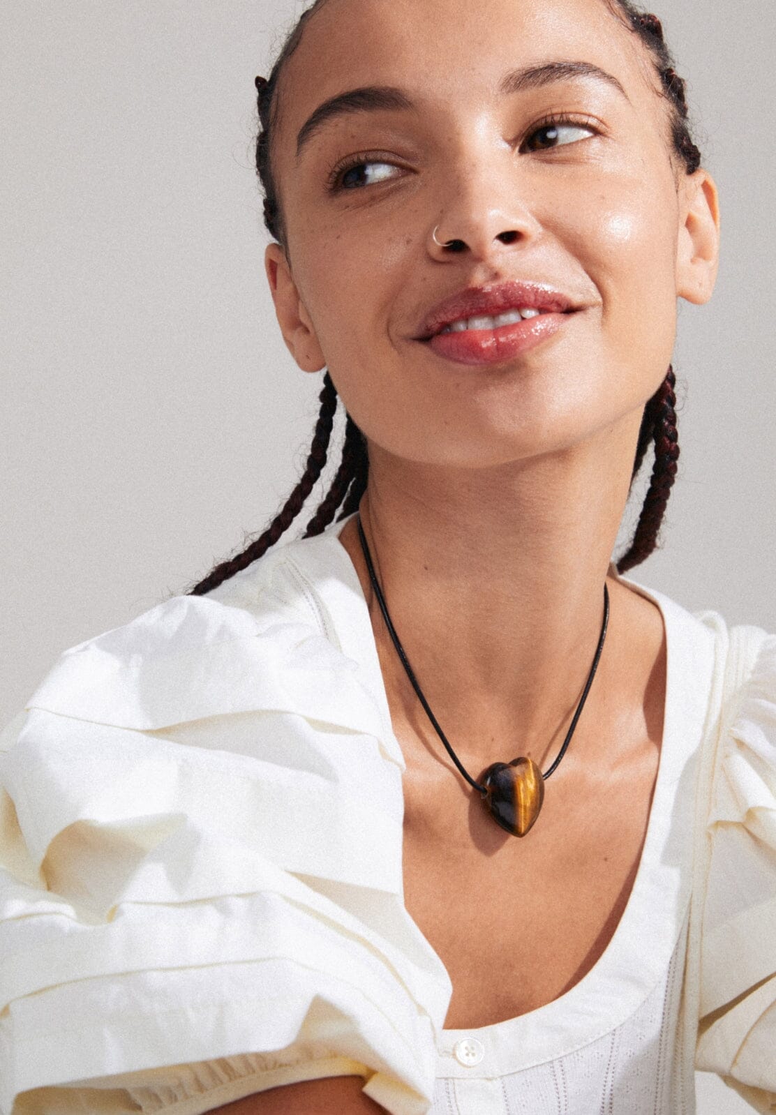 Pilgrim - Stay Tiger Eye Necklace - Silver Plated